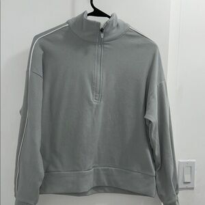 Men's Gray Half-Zip Sweater